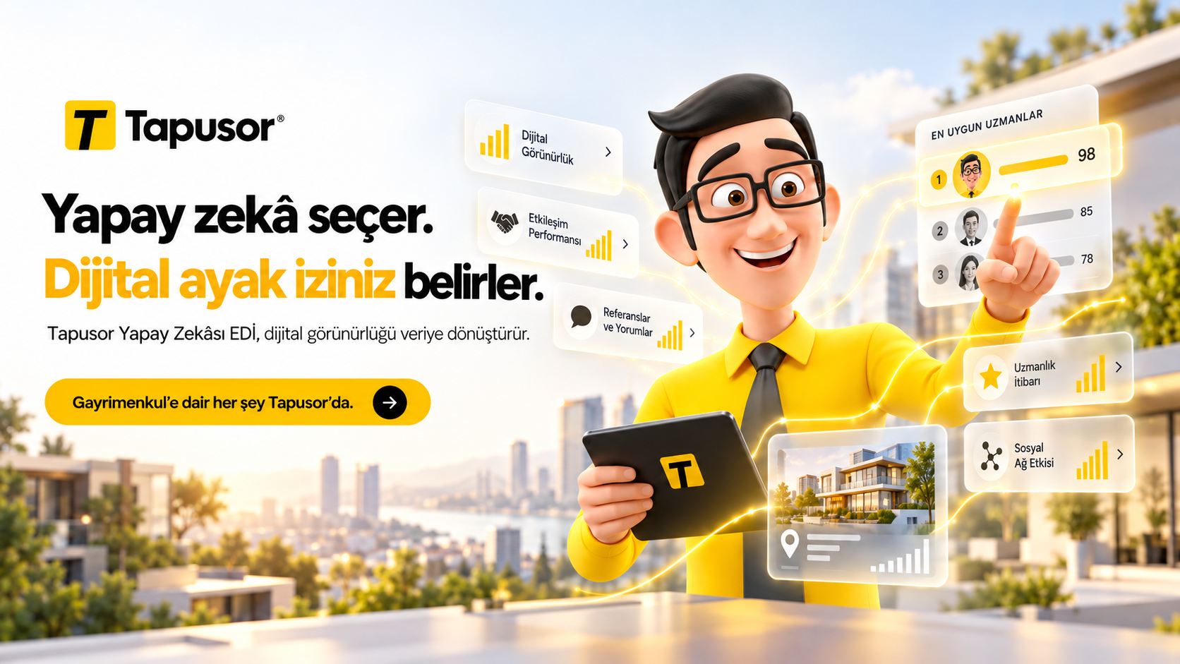 Yapay zekâ seçer, dijital ayak iziniz belirler: Tapusor yapay zekâsı EDİ